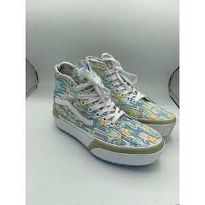 Vans Sk8-Hi Stacked Psychedelic Pastel Multi Color Platform Sneakers Womens 7.5